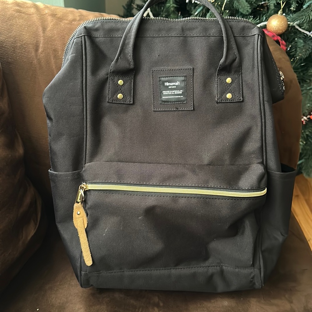 Himawari black backpack with connector port - good condition - laptop bag